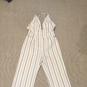 Striped Halter Jumpsuit